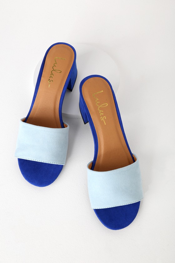 mules blue