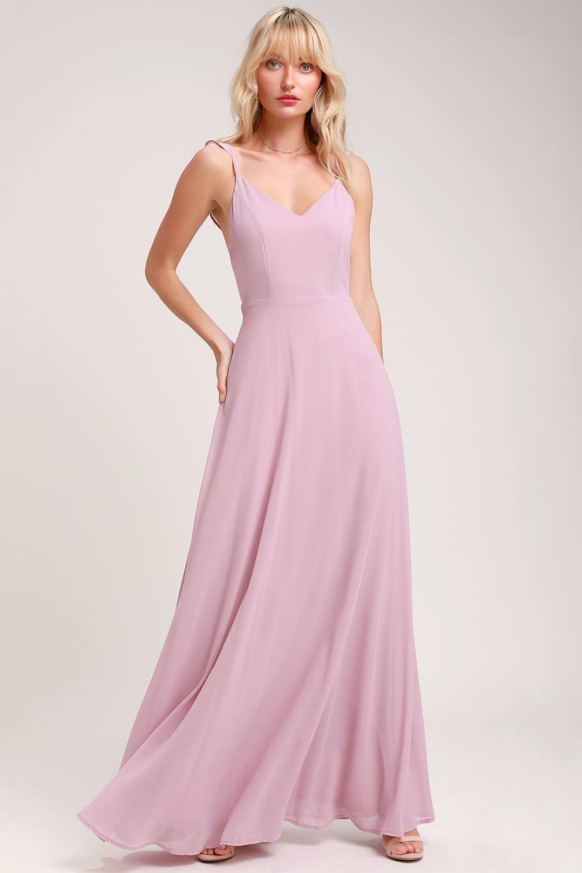 chinese dress ladies Mauve Maxi Dress with Shimmer Detail