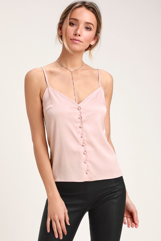 satin blush top