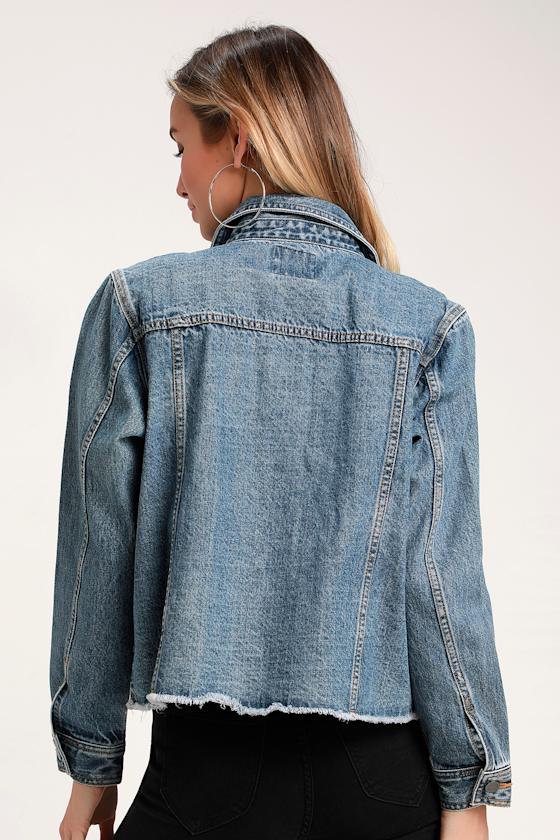 Pause It Medium Wash Denim Jacket 2