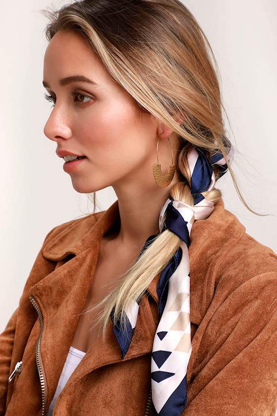 Lyonne Beige Multi Handkerchief Scarf 3
