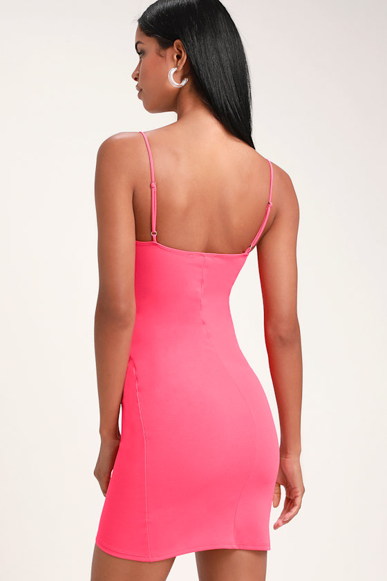 Cutout On The Town Pink Cutout Bodycon Dress 3