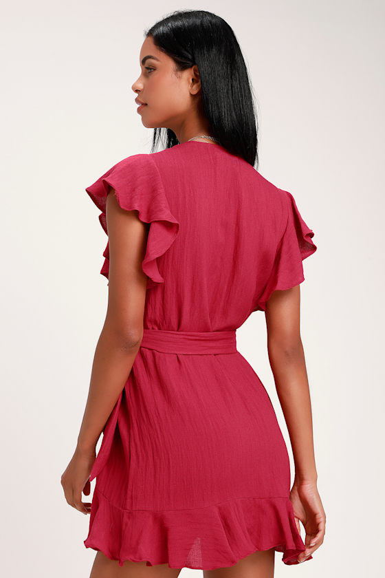 Magenta Wrap Maxi Dress main image 1