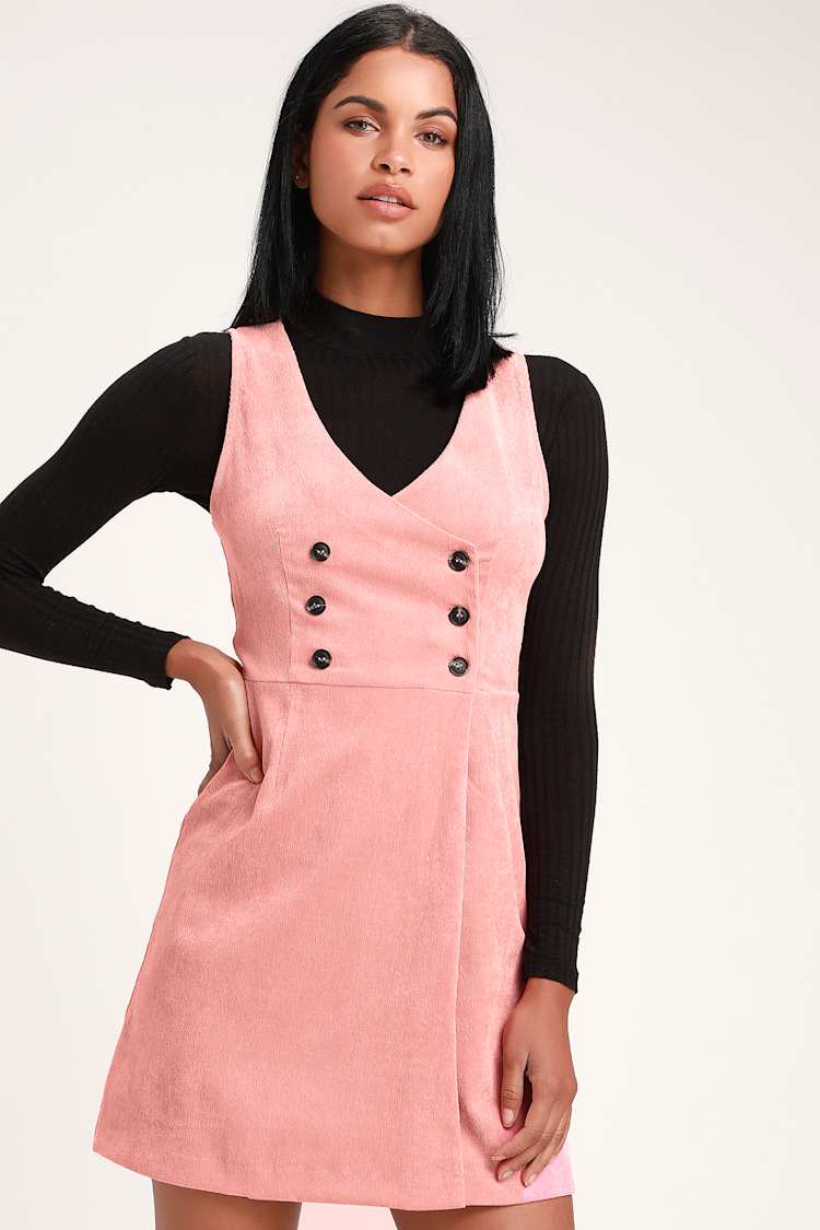 pink corduroy dress womens Boden Women's Cecily Cord Midi Dress in Pink