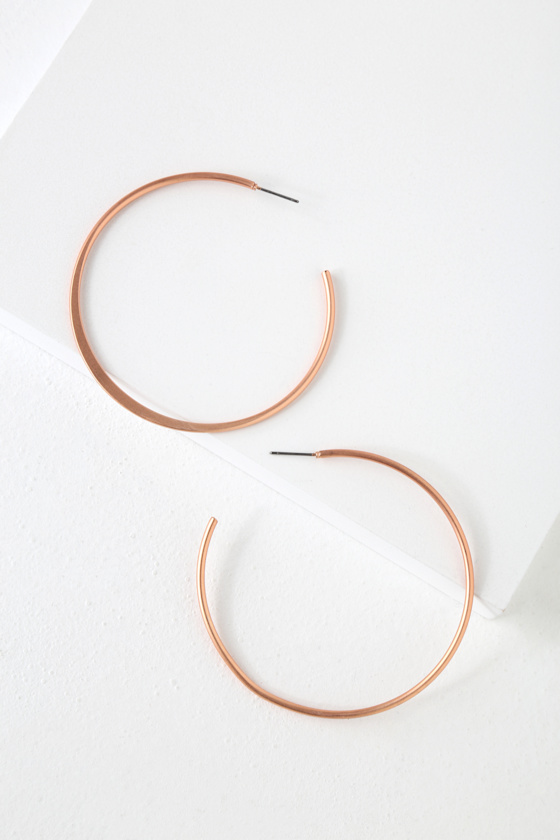 Alter Ego Rose Gold Hoop Earrings 1