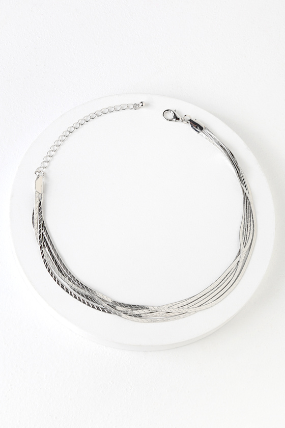 Partnership Silver Layered Choker Necklace 1