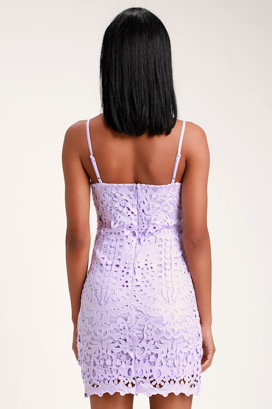Perfect Love Lavender Lace Mini Dress 1