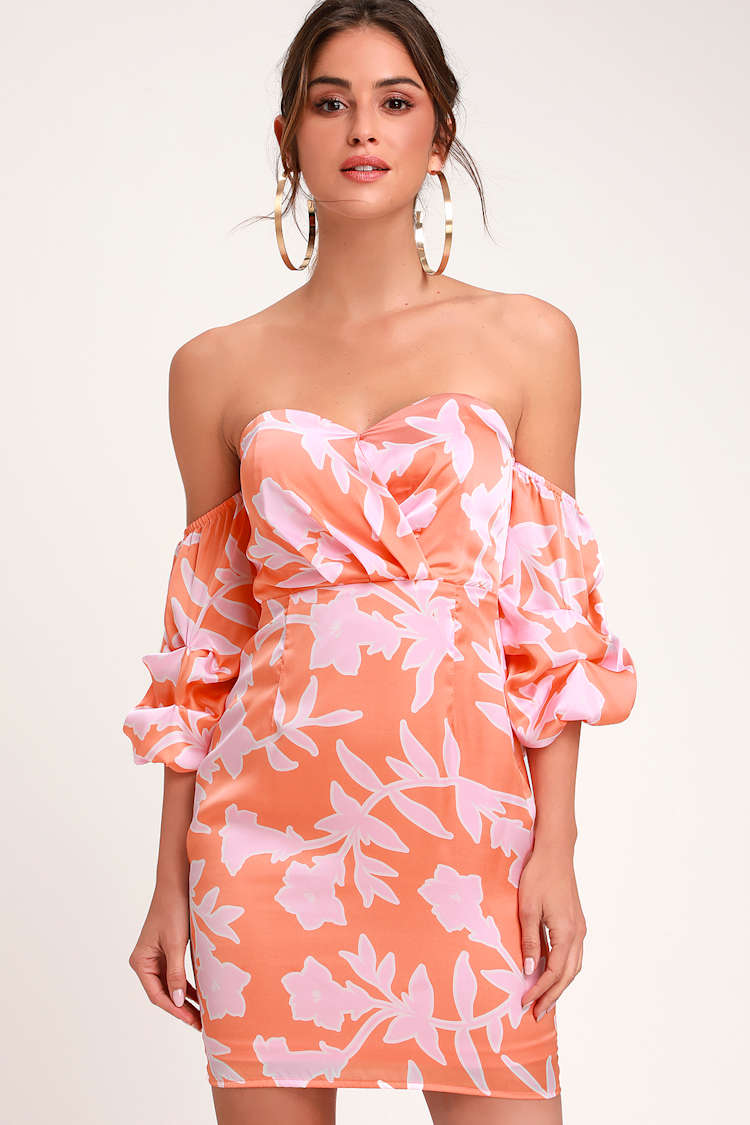 floral off the shoulder bodycon dress PRETTYGARDEN Maxi Dresses for Women Summer Elegant Floral Off Shoulder