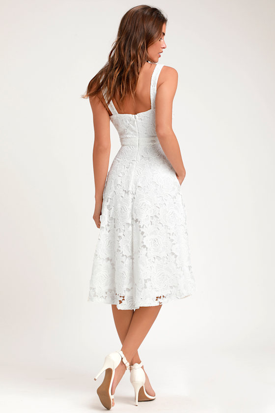 divine destiny lace midi dress