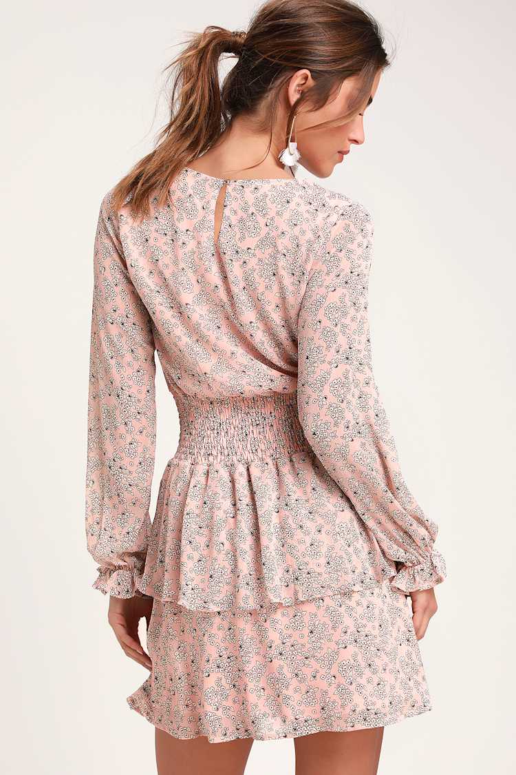 lulus pink long sleeve dress Lovely Fuchsia Dress - Satin Maxi Dress - Long Sleeve Dress