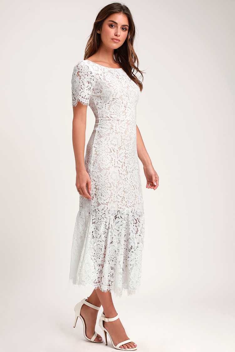 designer white lace dress Chasing Butterflies Dress, Ivory – Chic Soul