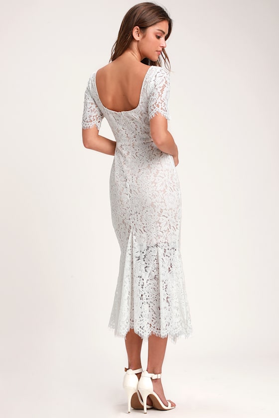 Stunning White Dress White Lace Dress Lace Midi Dress Lulus