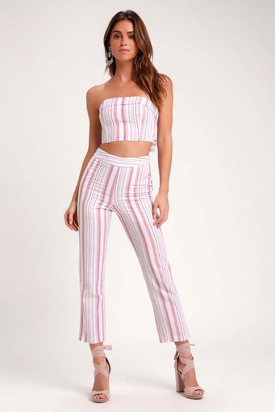 pink striped pants