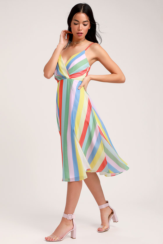 lulus rainbow dress