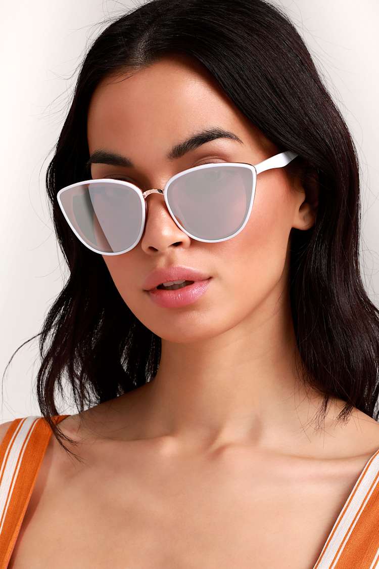 cute white sunglasses