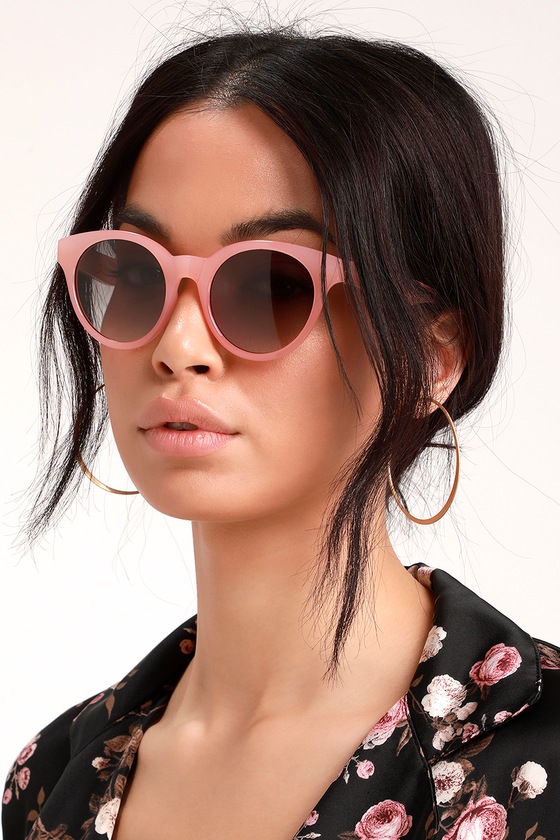 Cute Pink Sunglasses - Round Sunglasses - Sunglasses - Lulus