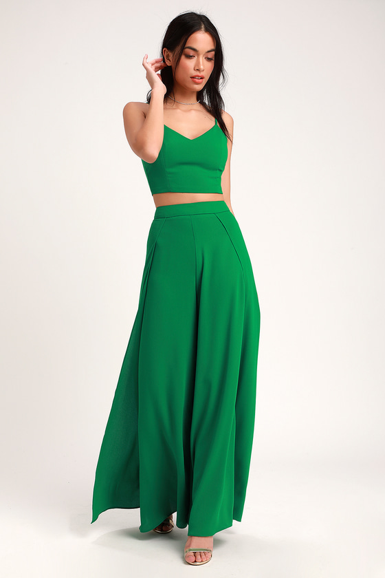 K'Mich Weddings - wedding planning - bridesmaids dresses - OUT TONIGHT GREEN TWO-PIECE JUMPSUIT - lulus