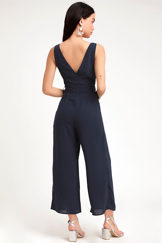 sleeveless culotte jumpsuit