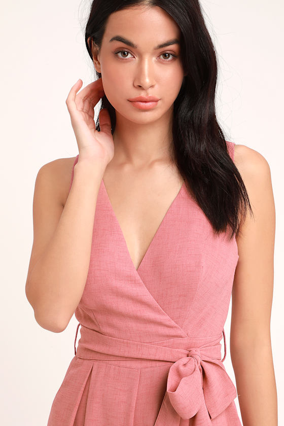 Lupita Rusty Rose Sleeveless Culotte Jumpsuit 2