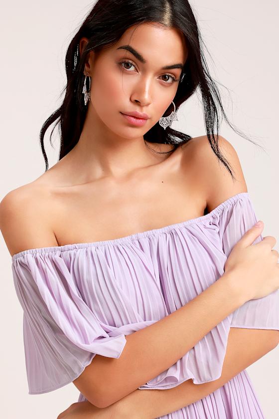 Chic Lavender Dress Midi Dress OTS Dress Midi Ruffle Dress Lulus