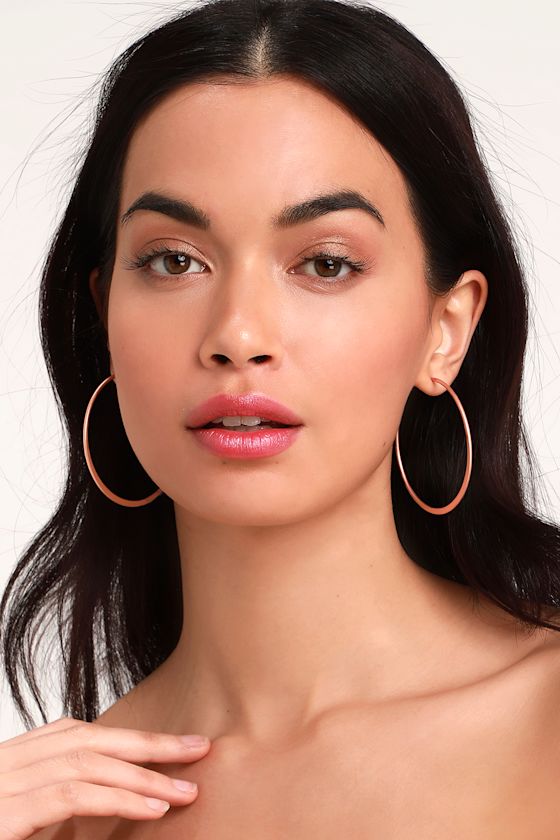 Alter Ego Rose Gold Hoop Earrings 4