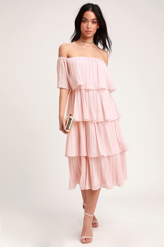 ruffle dress pink