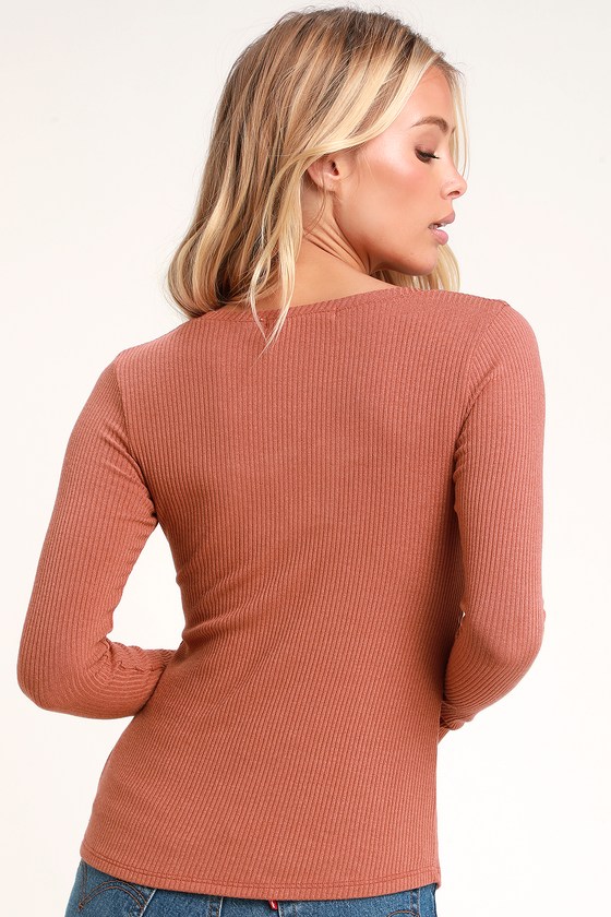 Project Social T Millie Top - Rose Knit Top - Long Sleeve Top - Lulus