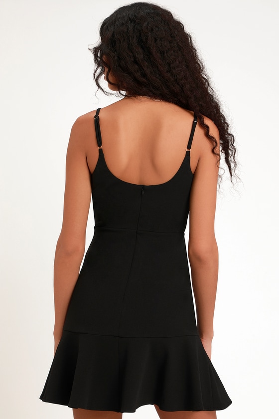 Cute Black Mini Dress - Little Black Dress - Fit and Fare Dress - Lulus