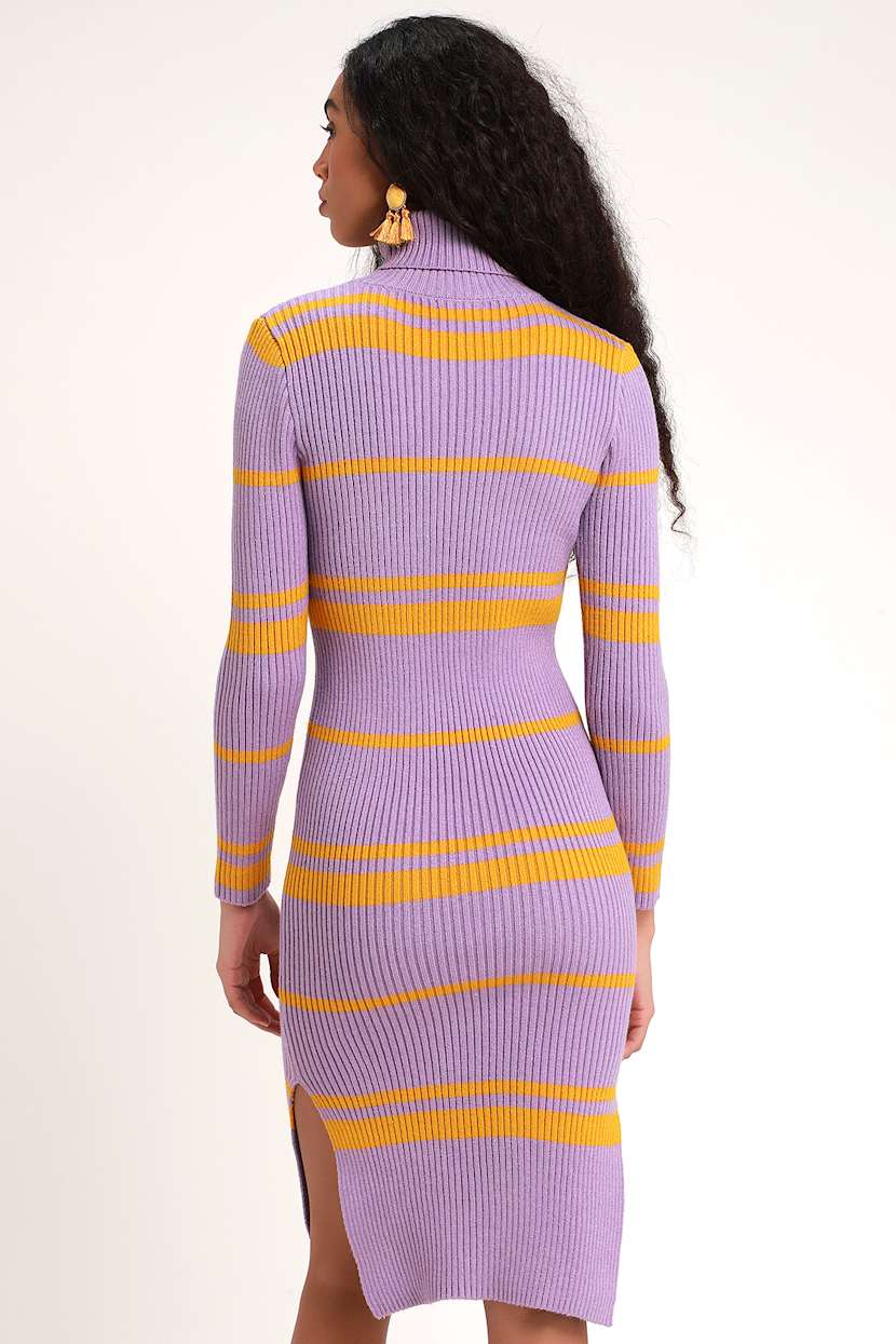 purple striped sweater dress Bar III Womens Stripe Asymmetrical Sweater Dress, Purple, X-Small