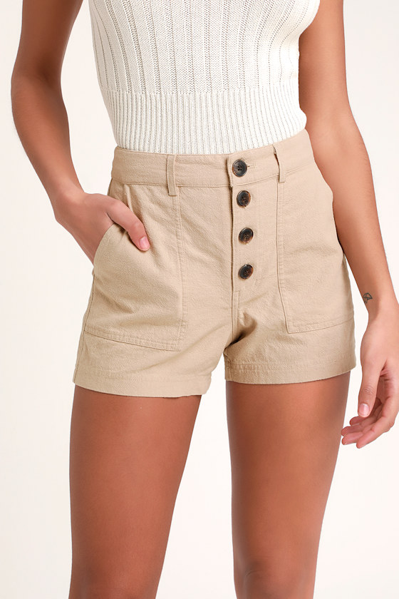O'Neill Morrison Taupe Shorts Button Fly Shorts Shorts Lulus