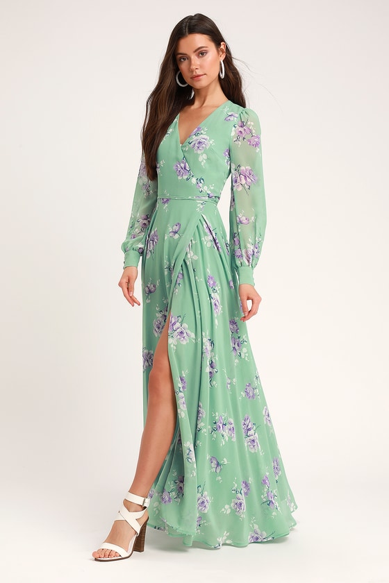 sage green floral dresses