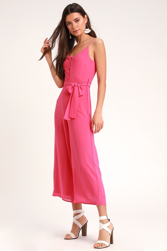 lulus pink jumpsuit