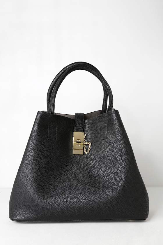 Remix Black Pebbled Tote 2