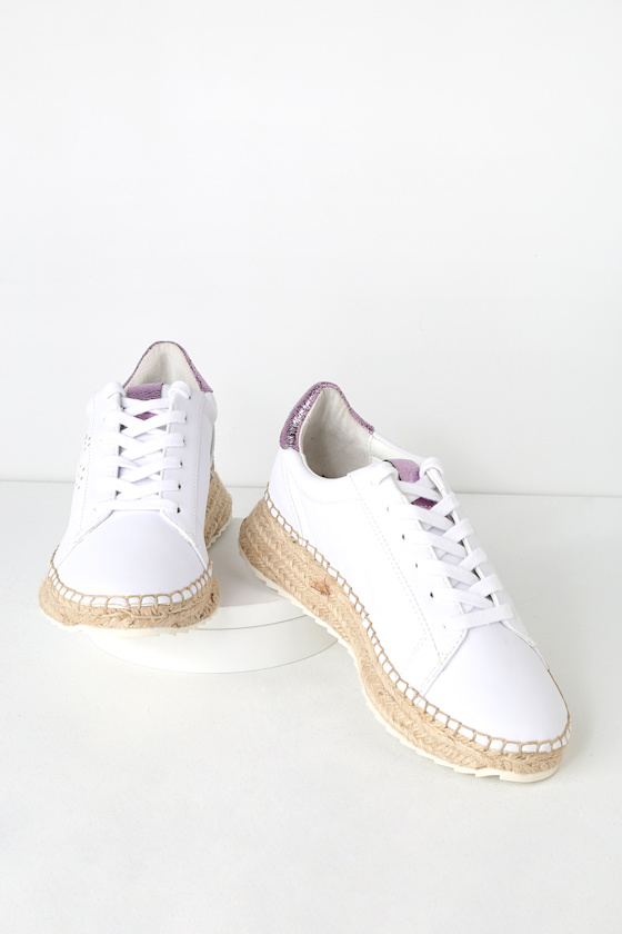 Josh White Espadrille Platform Sneakers 1