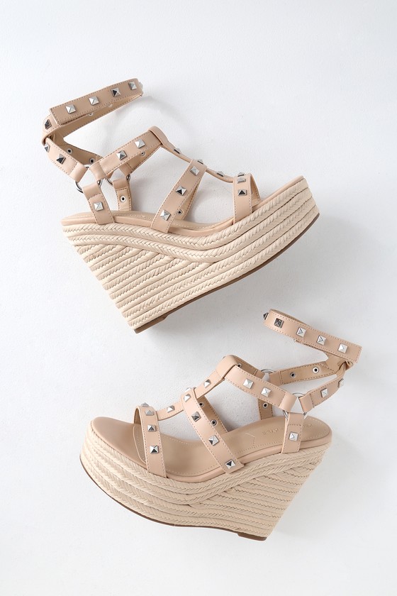 espadrille wedges with studs