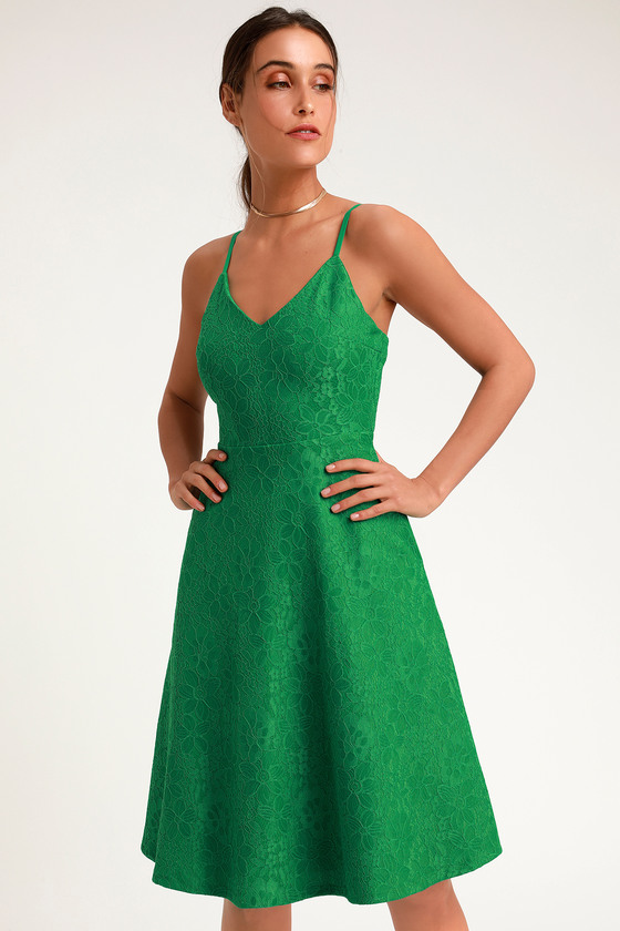 lulus green skater dress