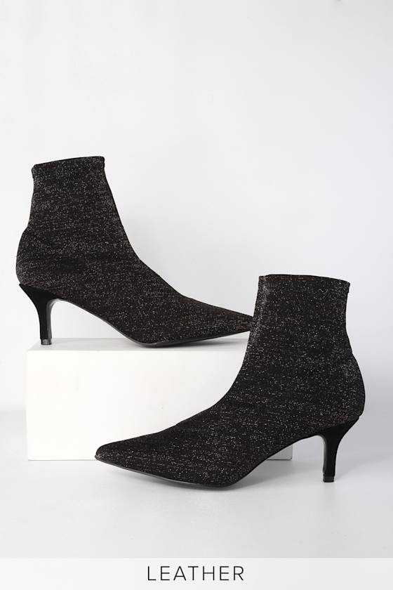 sock booties black