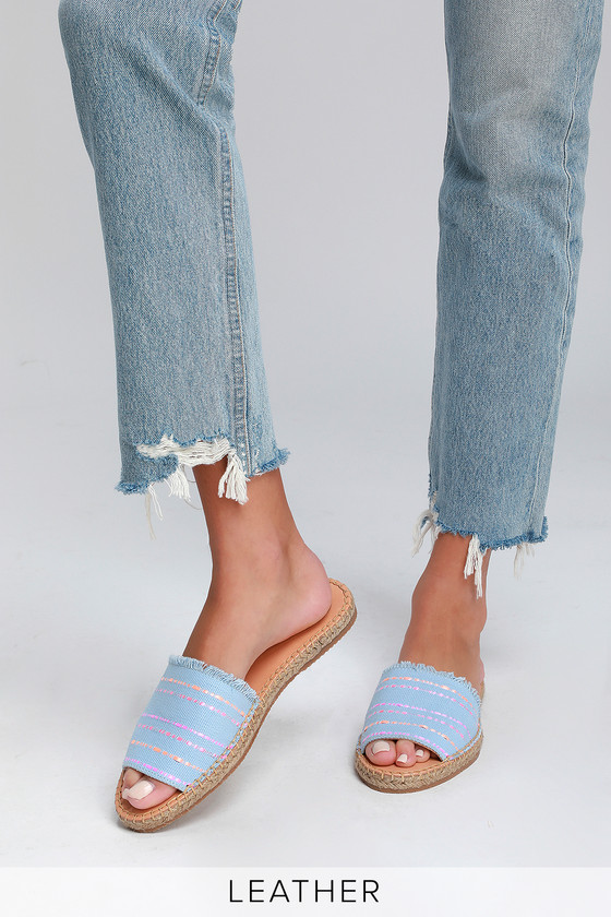 sky blue sandals