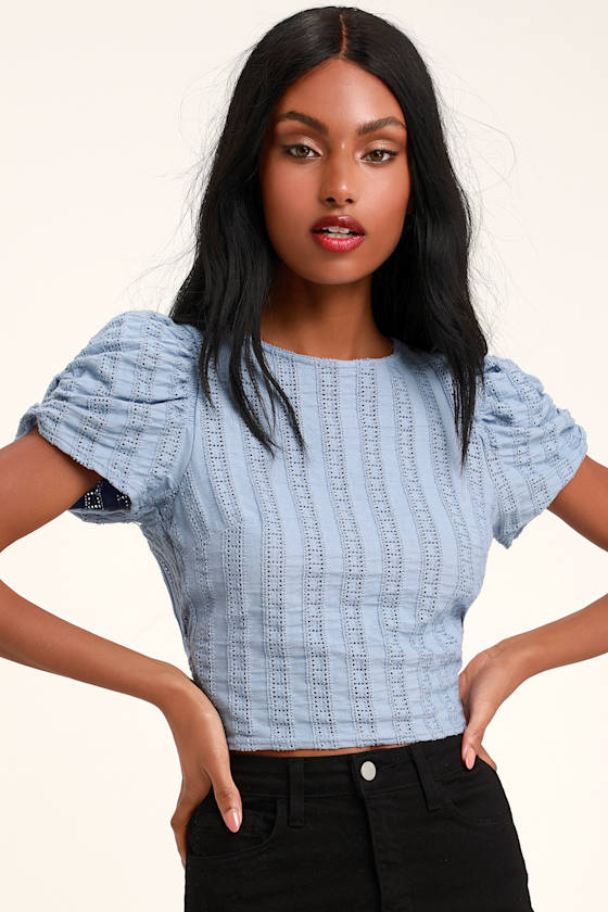 Star Struck Light Blue Tie-Back Tee 3