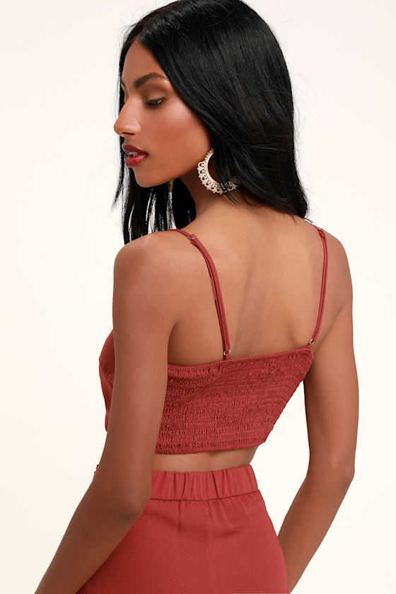 Shirley Brick Red Twisted Bandeau Top 4
