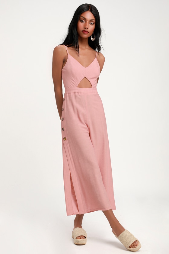 lulus pink jumpsuit