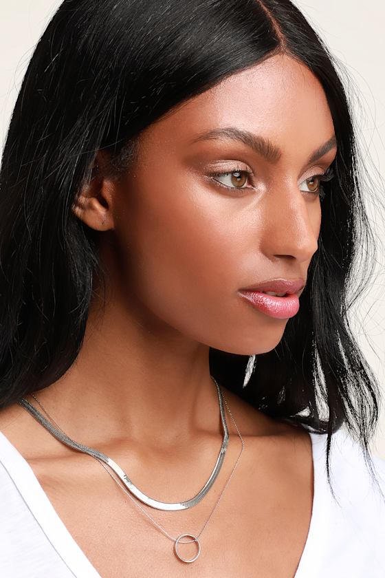 Annika Silver Layered Necklace 1