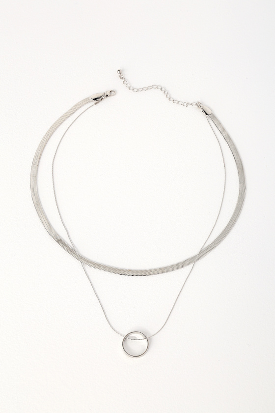 Annika Silver Layered Necklace 2