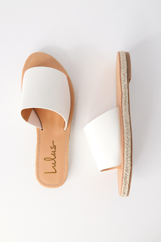 Marnie White Espadrille Slide Sandals 1