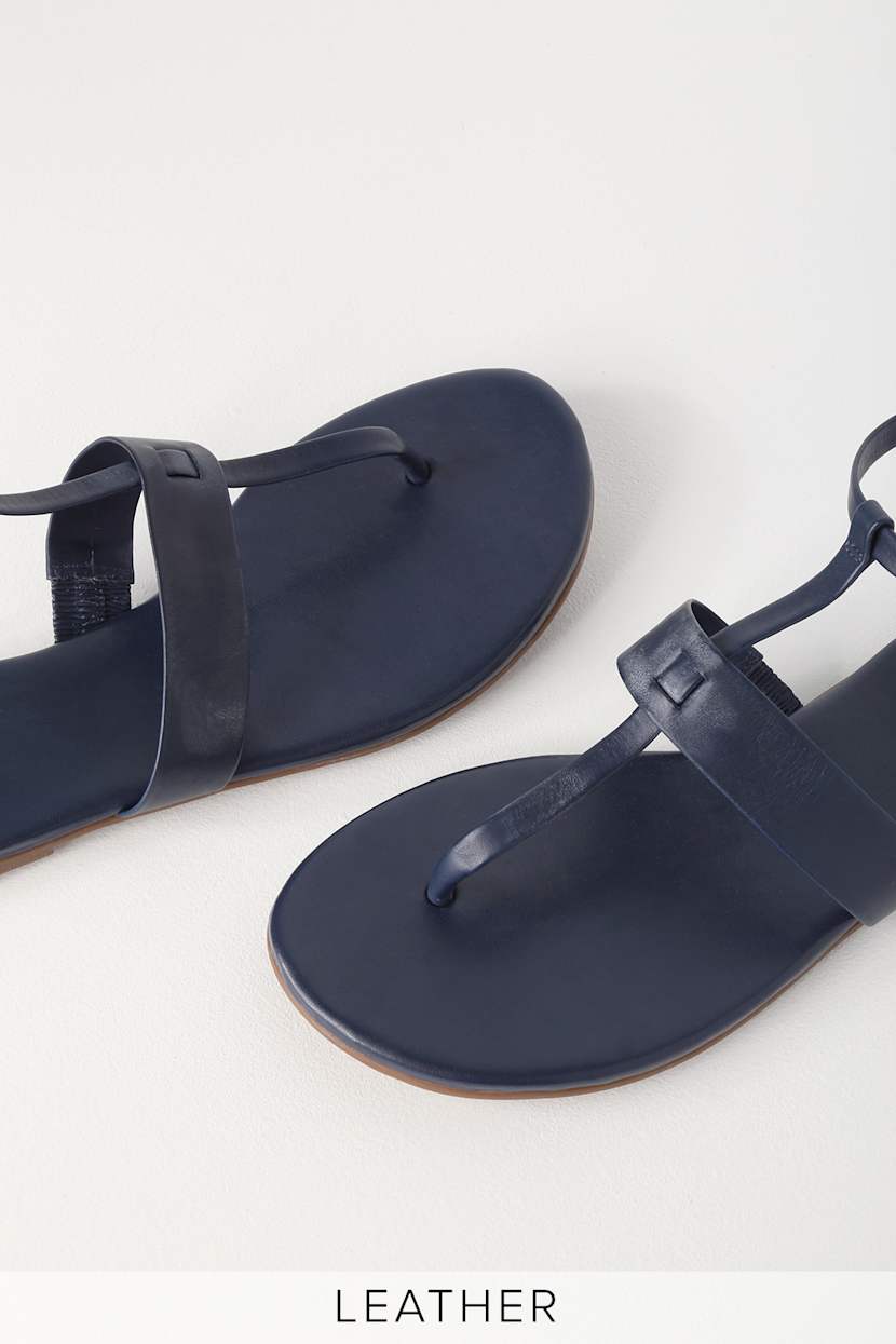 Cute Navy Sandals - Navy Blue Sandals - Flat Sandals - Lulus Cute Navy Sandals - Navy Blue Sandals - Flat Sandals - Lulus
