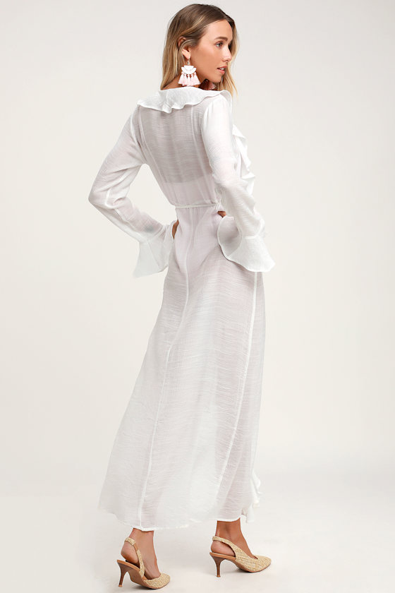 Sun-Kissed Sweets White Ruffled Swim Cover-Up 4