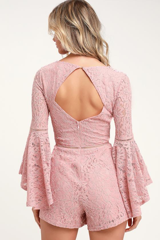 Faux Suede Shorts Romper in Blush Sz AU 12/US 8 main image 1