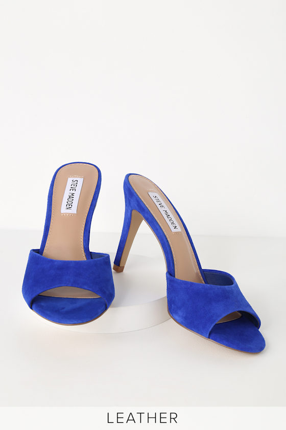 Steve Madden Erin Cobalt Blue Heels Cobalt High Heel Sandals Lulus