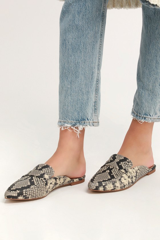 steve madden snakeskin slides