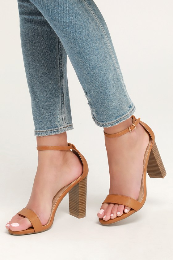 camel ankle strap heels